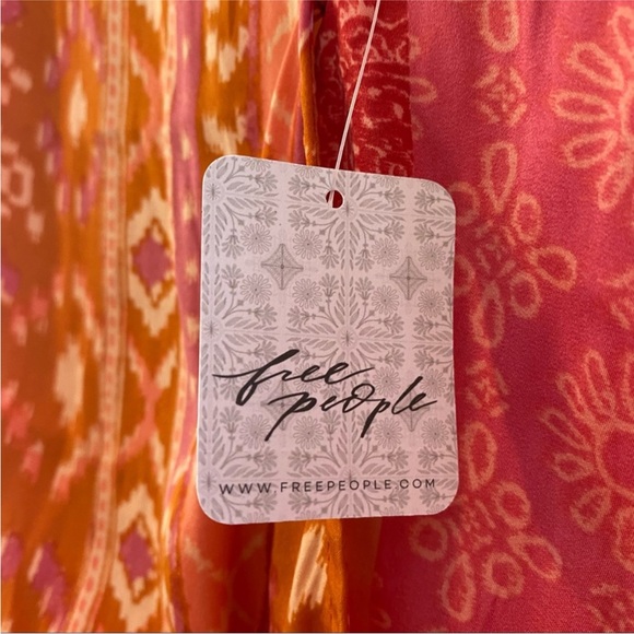 New with tags, FREE PEOPLE Tied To You Printed Tank Top XS Lemonade Combo - Picture 3 of 15